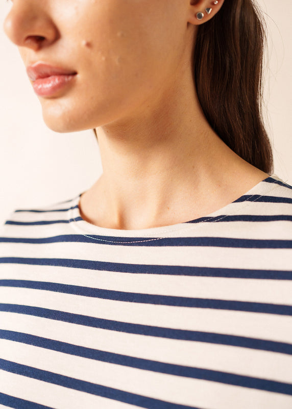 Saint James Galathée Striped Sailor Shirt ECRU/MARINE