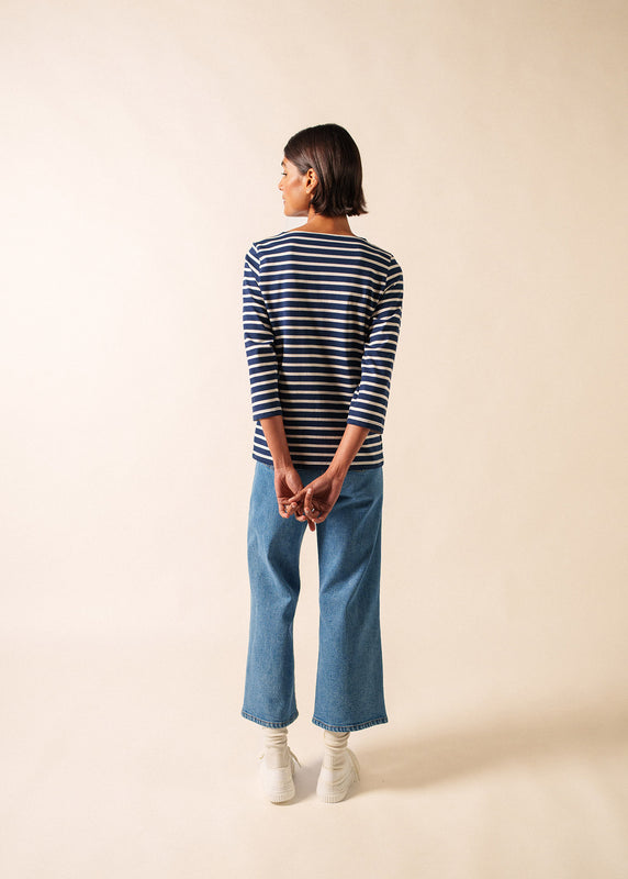 Saint James Galathée Striped Sailor Shirt MARINE/ECRU