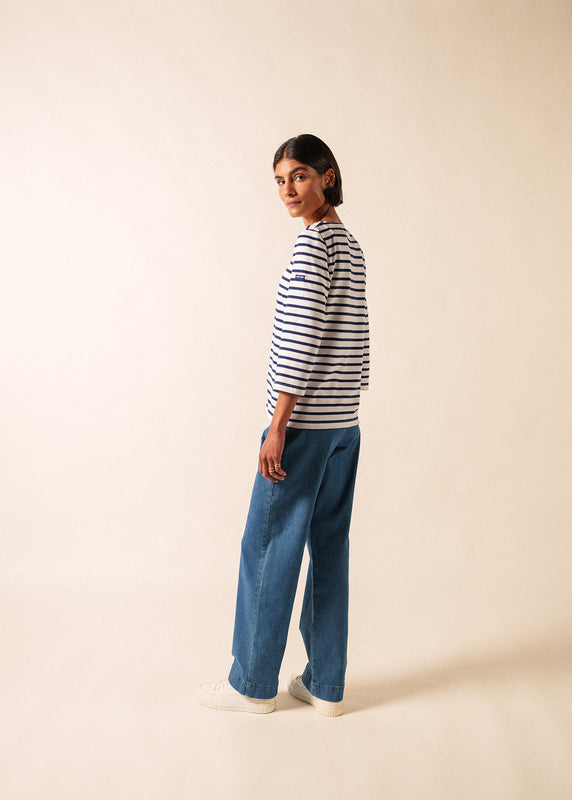 Saint James Galathée Striped Sailor Shirt NEIGE/MARINE