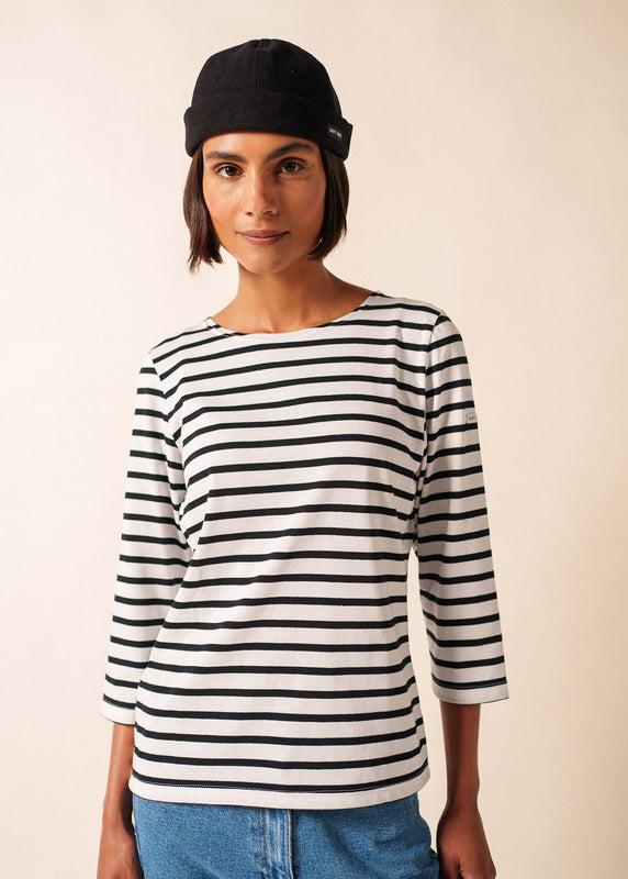 saint james Galathée striped sailor shirt NEIGE/NOIR