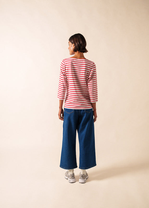 Saint James Galathée Striped Sailor Shirt NEIGE/TULIPE