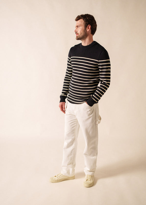 Saint James Galiote Striped Sailor Jumper NAVY/ECUME