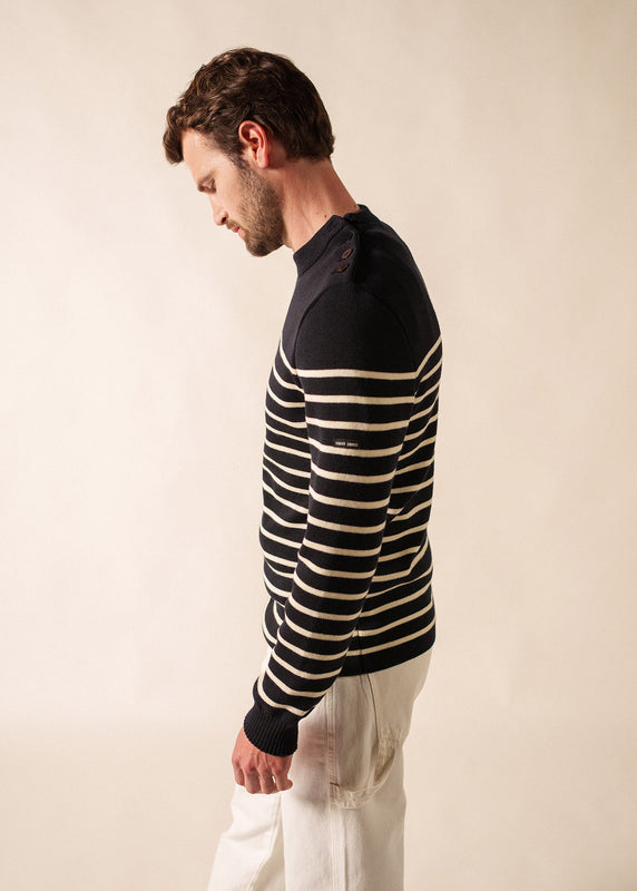 saint james Galiote striped sailor jumper NAVY/ECUME