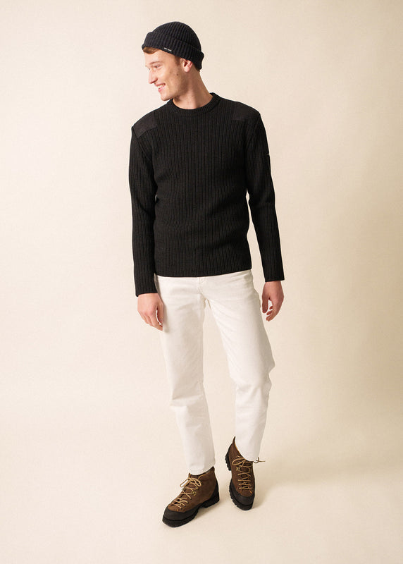 Saint James Gouvernail Military Inspired Jumper ANTHRACITE