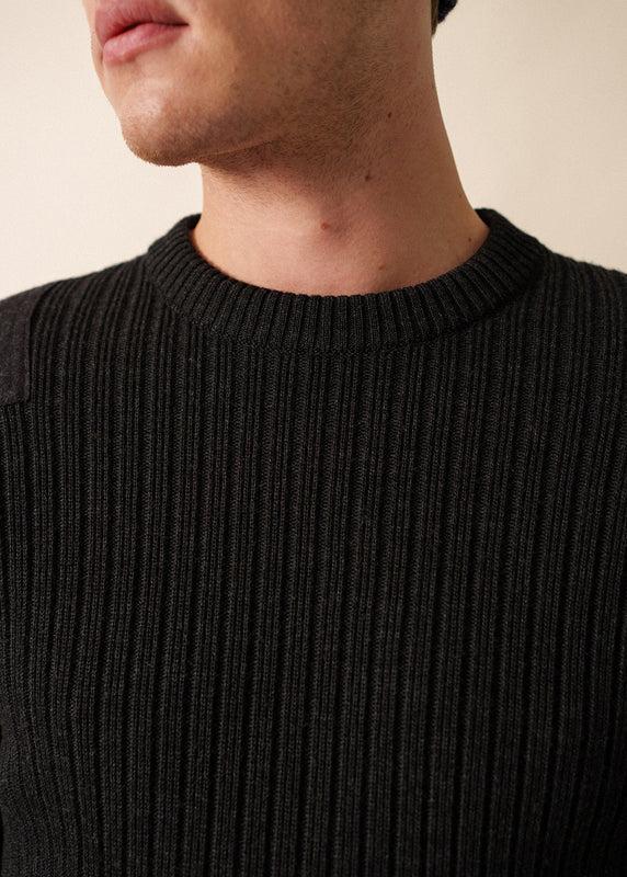 Saint James Gouvernail Military Inspired Jumper ANTHRACITE