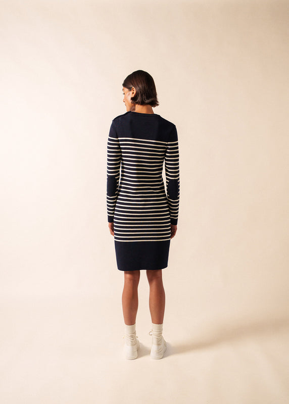Saint James Grande Marée Striped Jumper Dress NAVY/ECUME