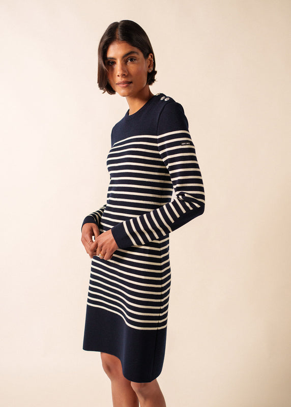 saint james Grande Marée striped jumper dress NAVY/ECUME