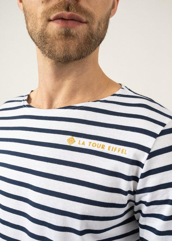 Saint James Iconic Minquiers Sailor Striped Shirt NEIGE/MARINE