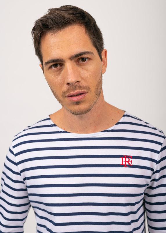 Saint James Iconic Sailor Shirt With Contrasting Elbow Patches NEIGE/MARINE