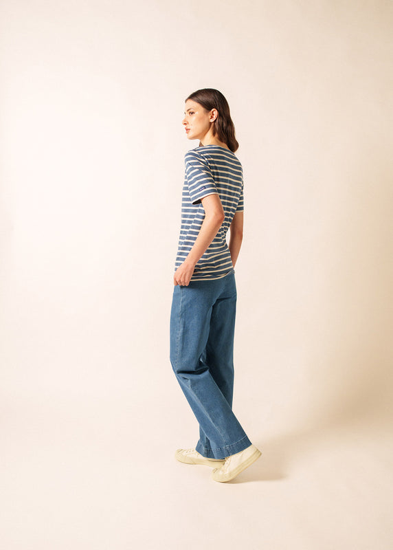 Saint James Levant Short Sleeve Striped Sailor Shirt JEAN/CHANVRE