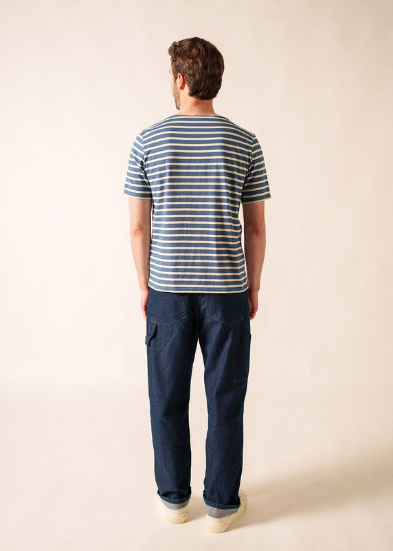Saint James Levant Short Sleeve Striped Sailor Shirt JEAN/CHANVRE