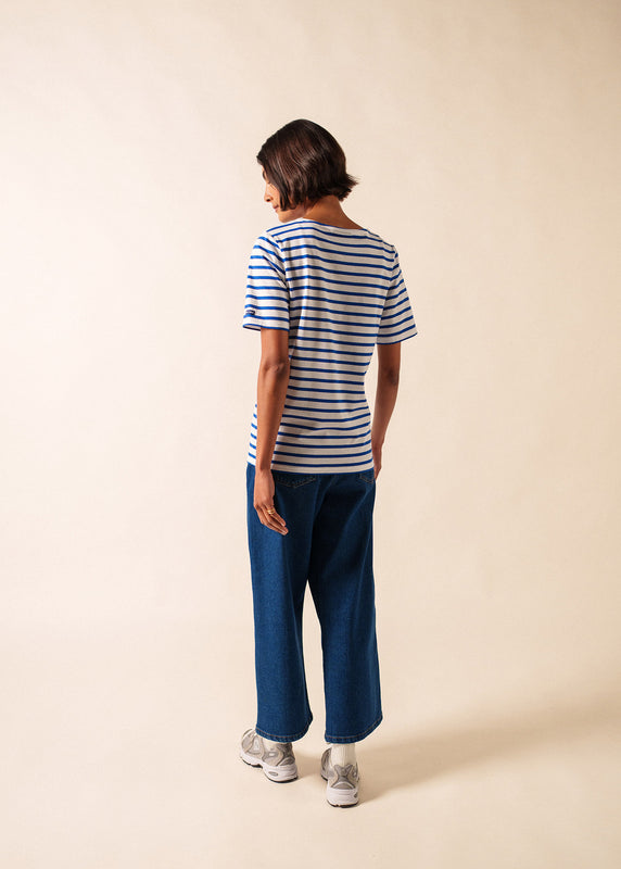Saint James Levant Short Sleeve Striped Sailor Shirt NEIGE/GITANE