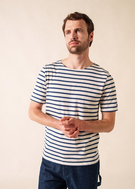 Saint James Levant Short Sleeve Striped Sailor Shirt NEIGE/MARINE