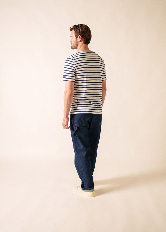 Saint James Levant Short Sleeve Striped Sailor Shirt NEIGE/MARINE