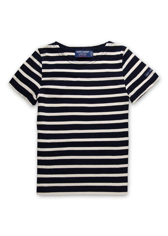 saint james Levant striped t-shirt for kids MARINE/ECRU