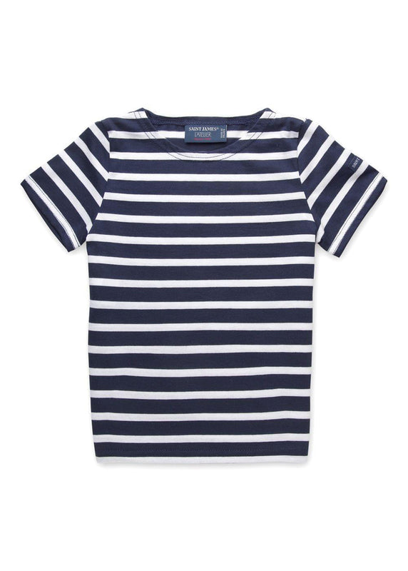 saint james Levant striped t-shirt for kids MARINE/NEIGE