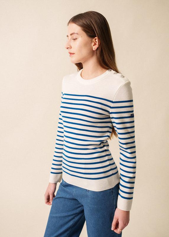 saint james Marée authentic striped sailor jumper BLANC/LAC