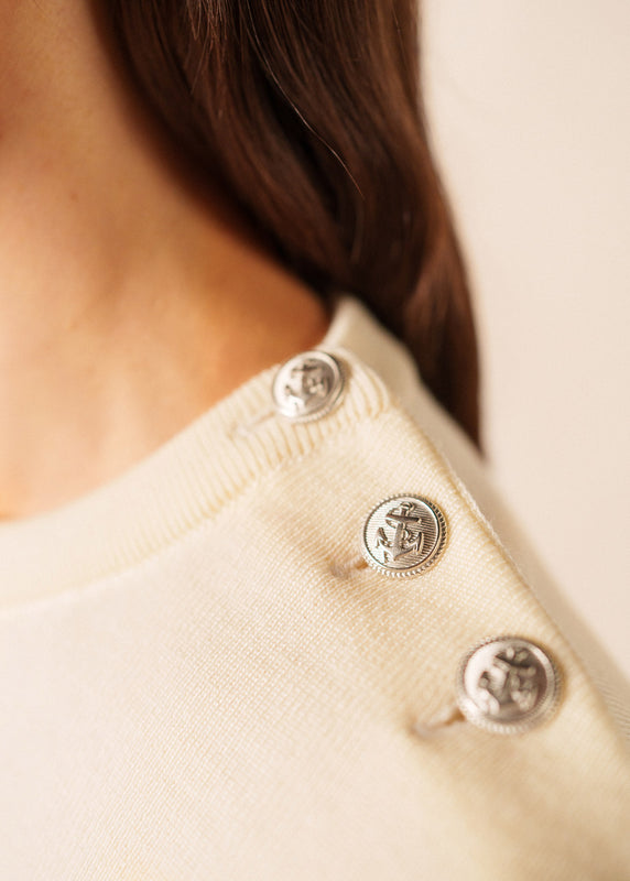 Saint James Marée Authentic Striped Sailor Jumper ECUME/TULIPE