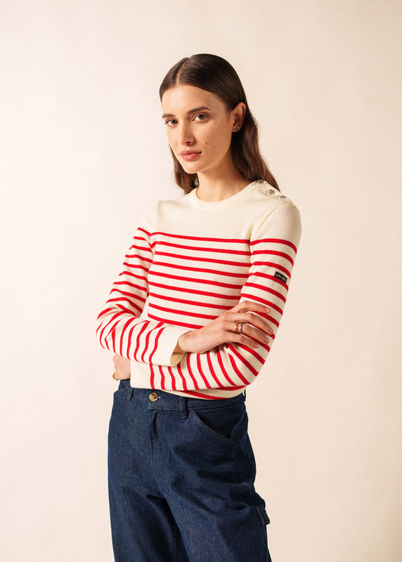 saint james Marée authentic striped sailor jumper ECUME/TULIPE