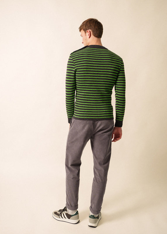 Saint James Matelot Authentic Striped Sailor Jumper GRIS/TONIC