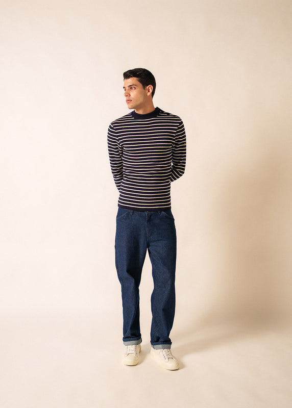 Saint James Matelot Authentic Striped Sailor Jumper MARINE/ECRU