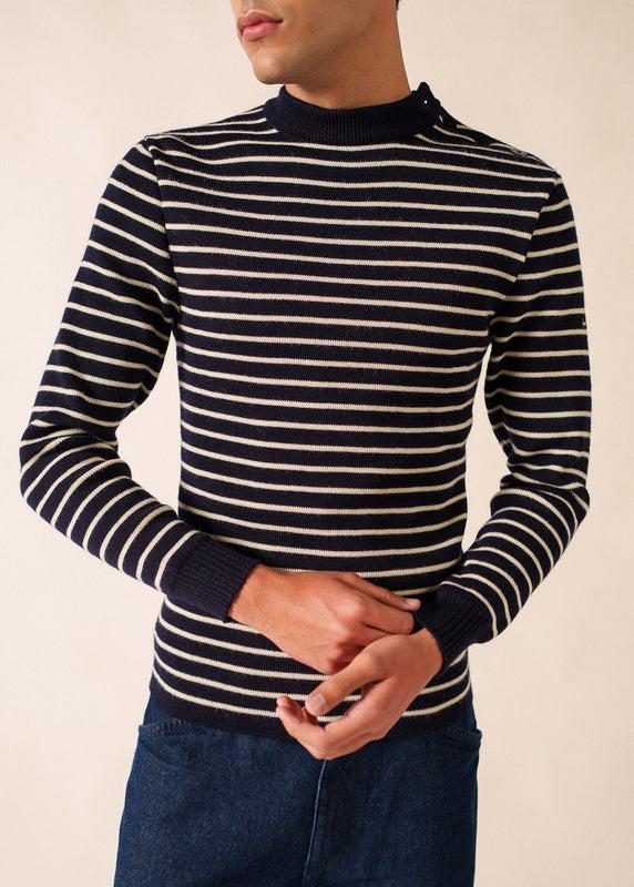 Saint James Matelot Authentic Striped Sailor Jumper MARINE/ECRU