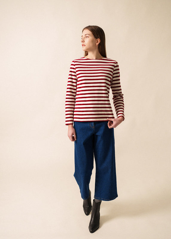 Saint James Méridame Classic Sailor Striped Shirt ECUME/PERSAN