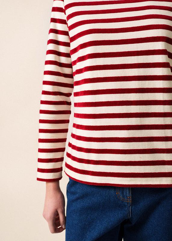 Saint James Méridame Classic Sailor Striped Shirt ECUME/PERSAN