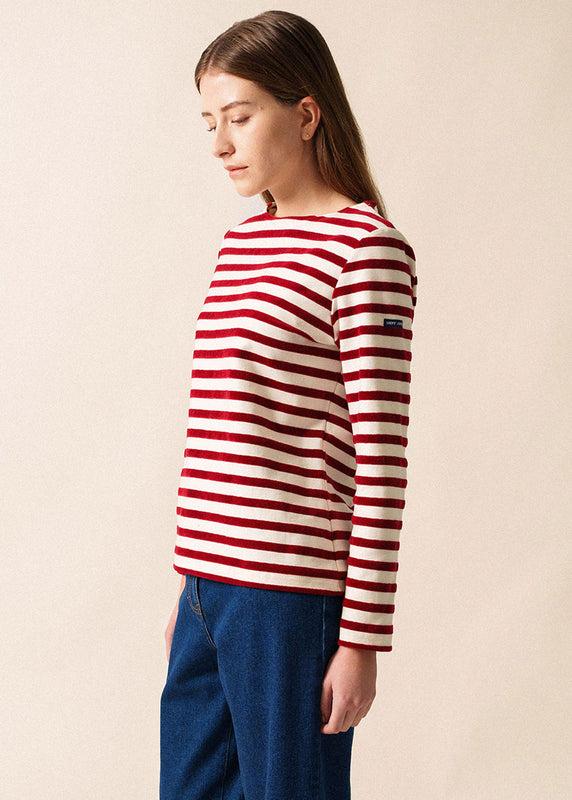 saint james Méridame classic sailor striped shirt ECUME/PERSAN