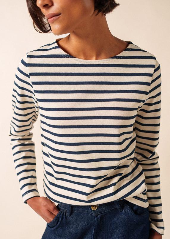 saint james Meridame striped sailor shirt ECRU/MARINE