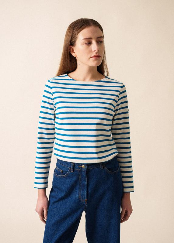 saint james Meridame striped sailor shirt ECUME/LAC