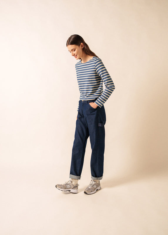 Saint James Meridame Striped Sailor Shirt JEAN/CHANVRE