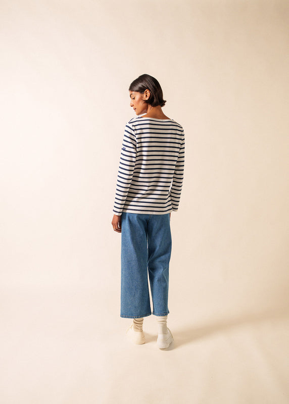 Saint James Meridame Striped Sailor Shirt NEIGE/MARINE