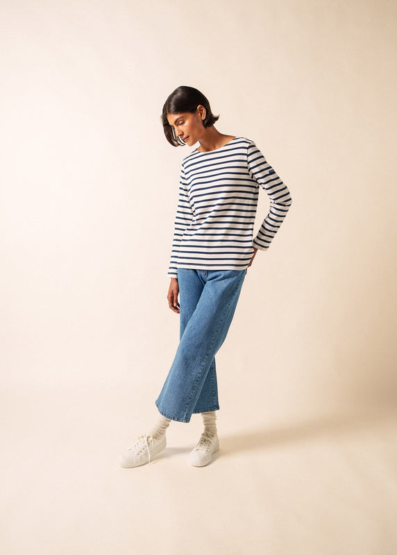 Saint James Meridame Striped Sailor Shirt NEIGE/MARINE