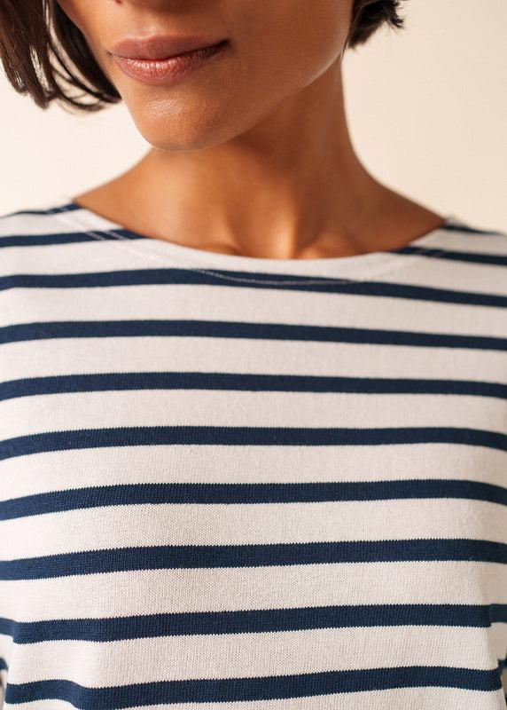 Saint James Meridame Striped Sailor Shirt NEIGE/MARINE