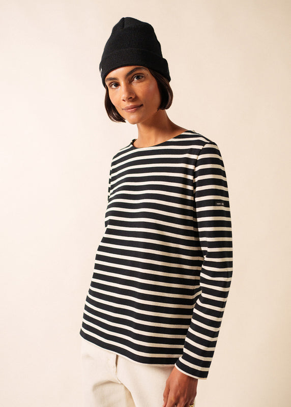 saint james Meridame striped sailor shirt NOIR/ECRU