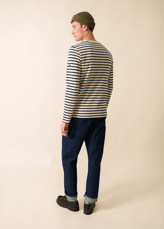 Saint James Méridien Classic Sailor Striped Shirt ECRU/MARINE