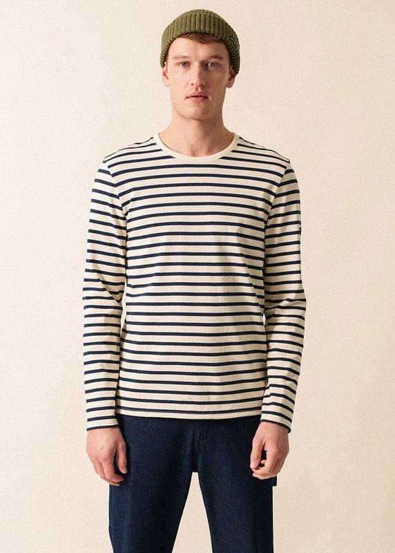 saint james Méridien classic sailor striped shirt ECRU/MARINE