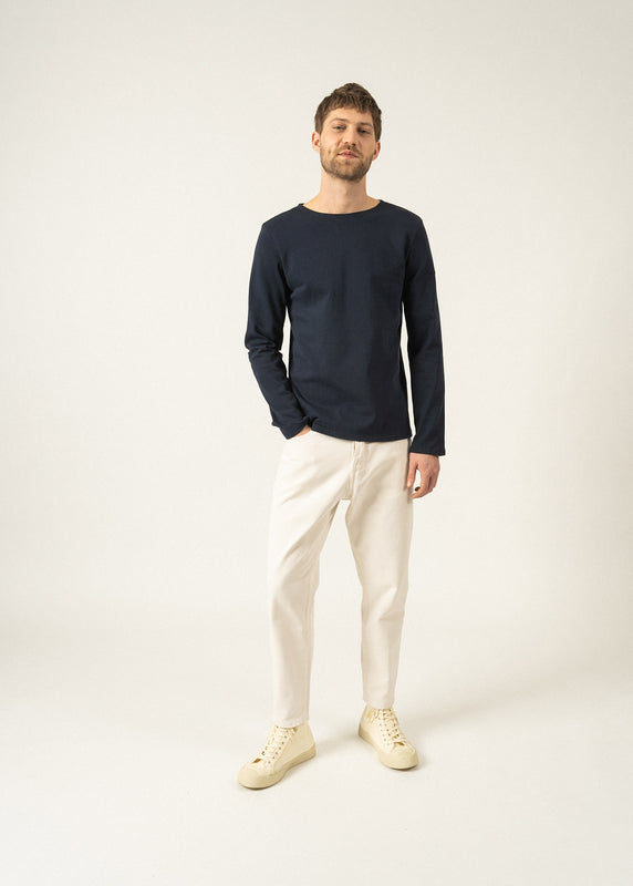 Saint James Méridien Iconic Sailor Shirt With Striped Elbow Patches NAVY/ECRU/NAVY