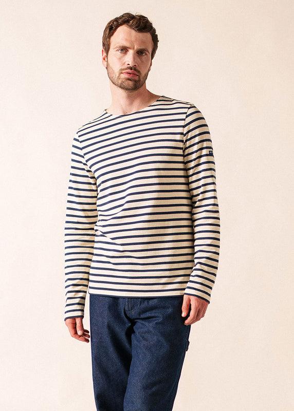 Saint James Meridien Unisex Striped Sailor Shirt ECRU/MARINE