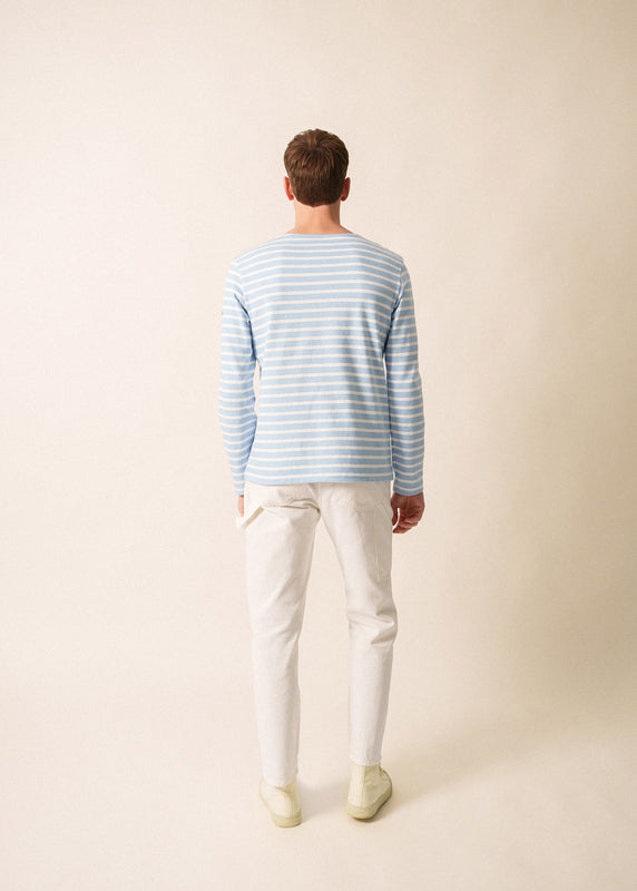 Saint James Meridien Unisex Striped Sailor Shirt GIVRE CHINE/ECUME