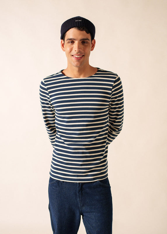 Saint James Meridien Unisex Striped Sailor Shirt MARINE/ECRU