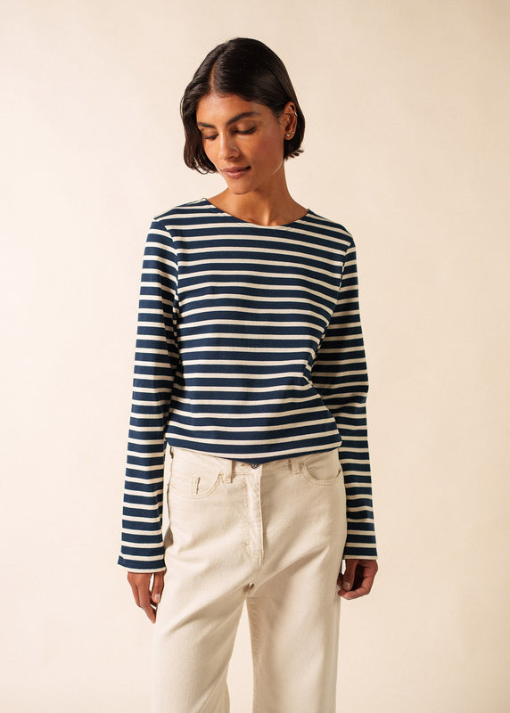 saint james Meridien unisex striped sailor shirt MARINE/ECRU