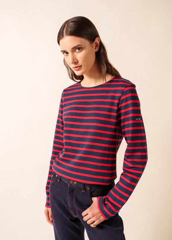 saint james Meridien unisex striped sailor shirt MARINE/TULIPE