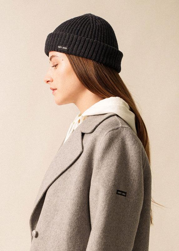 saint james Miki sailor cap with turn-up ANTHRACITE