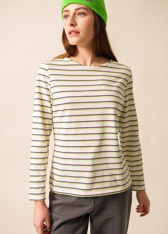 saint james Minquidame sailor striped shirt INCANDESCENT