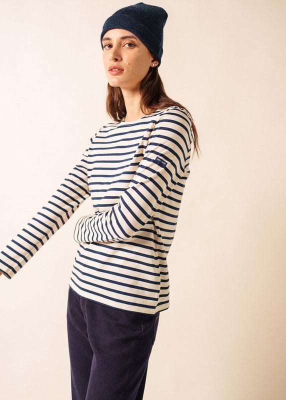saint james Minquidame striped sailor shirt ECRU/MARINE