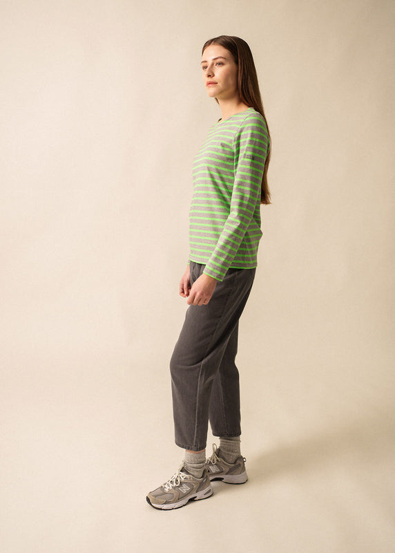 Saint James Minquidame Striped Sailor Shirt GRIS/TONIC