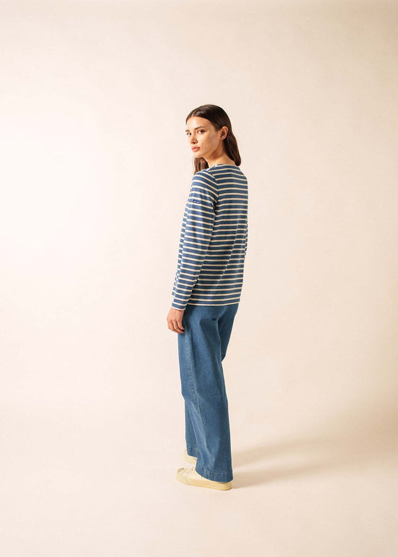 Saint James Minquidame Striped Sailor Shirt JEAN/CHANVRE