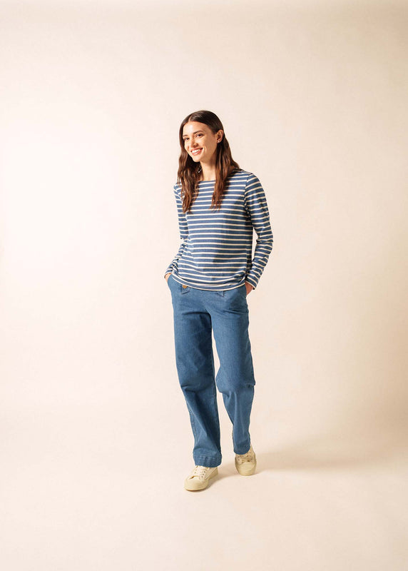 Saint James Minquidame Striped Sailor Shirt JEAN/CHANVRE